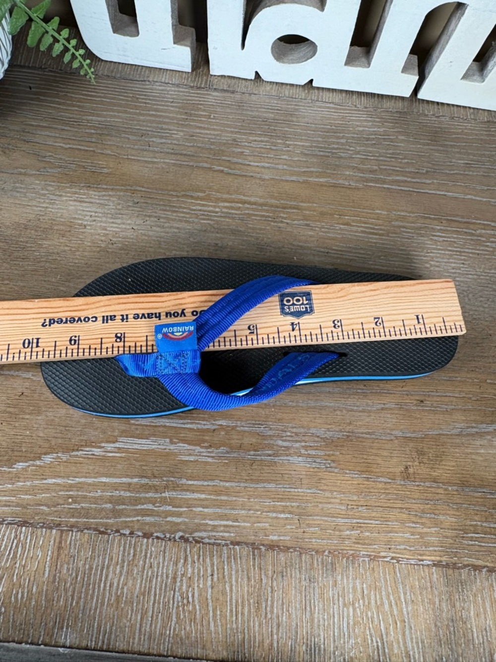 Rainbow Royal Blue Women’s Flip Flop Sandals Size 7 - Picture 12 of 12